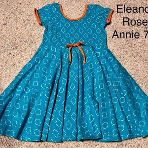 Eleanor Rose Harvest Blue Geo Knit Annie Dress